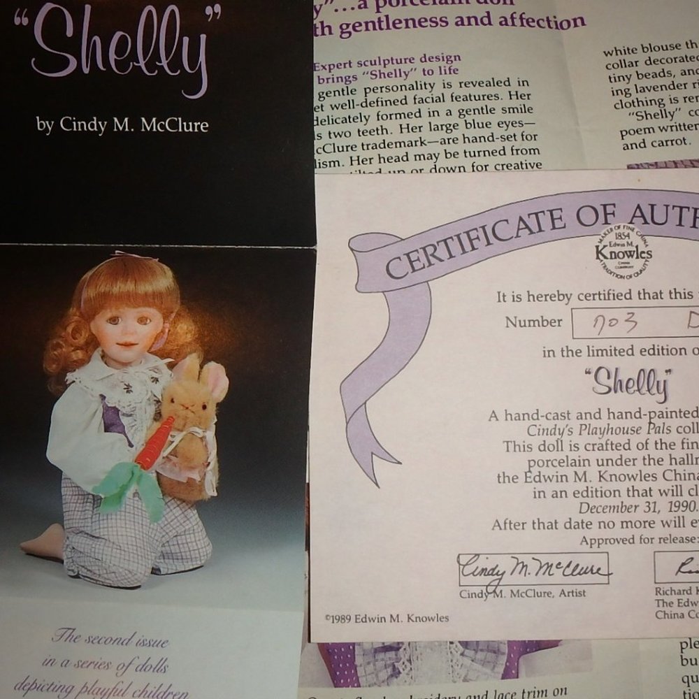 Shelly by Cindy M McClure 1989 Edwin M Knowles
